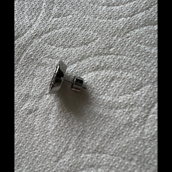 NWT-Michael Kors/SilverStone Monogram Stud Earrings - Picture 6 of 9